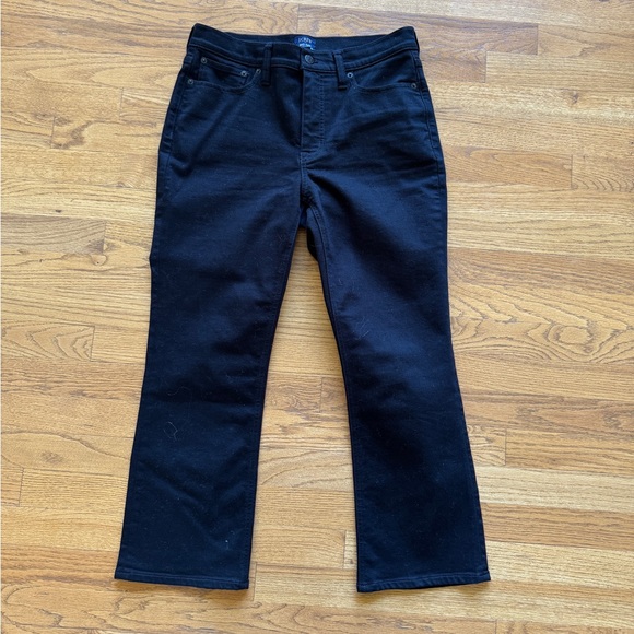 J Crew Factory Mid-Rise Flare Crop, Black, Size 29, Finished hem, EUC - Picture 1 of 7